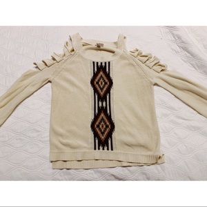Sweater with arm cutouts